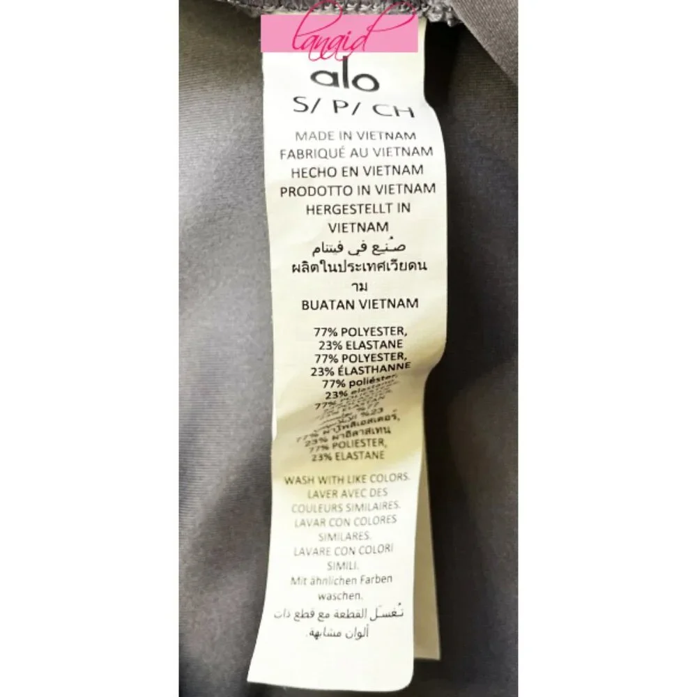 Alo High-Waist Airlift Leggings Fog Hi-Rise Waisted Tights Full-Length Skinny S